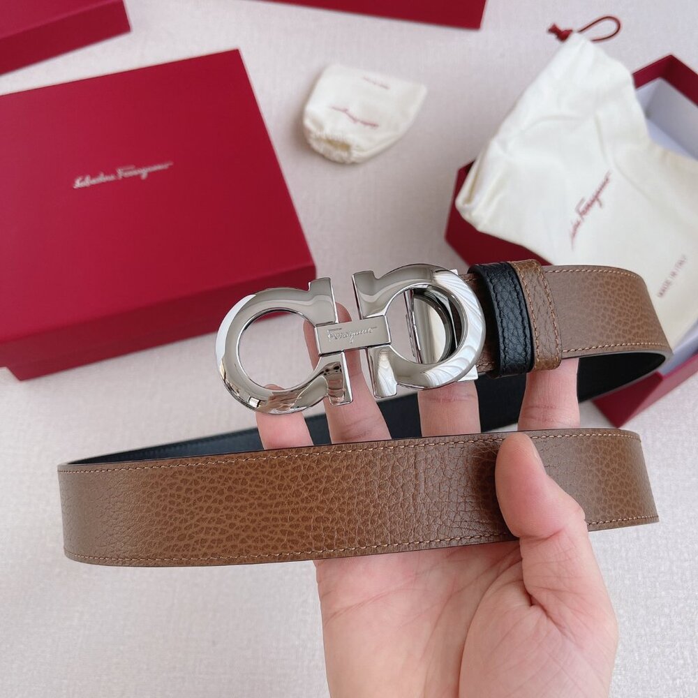 Salvatore Ferragamo Gancini Reversible High-Quality Belt - Picture 4 of 6